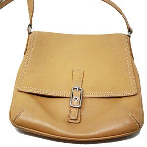 Coach 9592 Crossbody in Tan Leather with Dark Lining